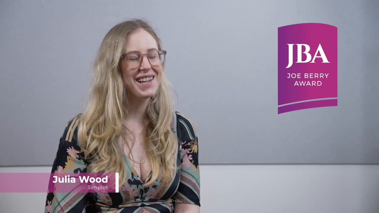 Julia Wood in their award interview